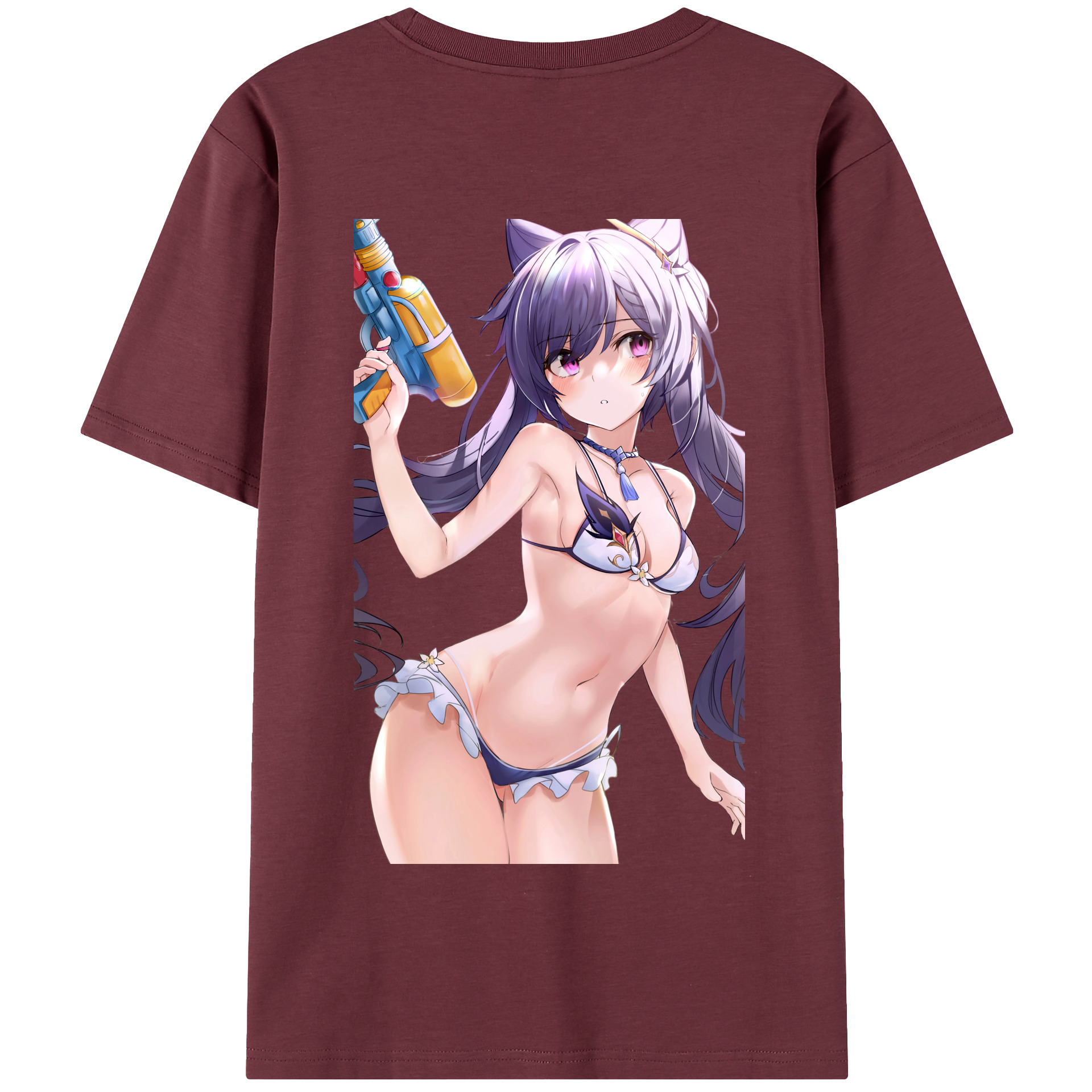 げんし神 刻晴 こくせい genshin Kokusei 綿100％半袖Tシャツ（背面プリント）